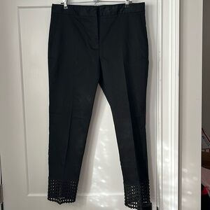 Zara Basic black dress pants with hem detail sz L